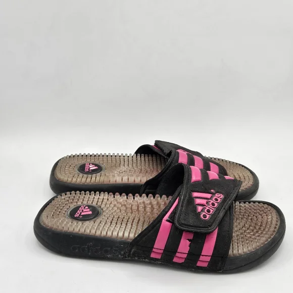 Adidas adissage hot pink and black slipon slide sandals size 4 - Picture 14 of 15